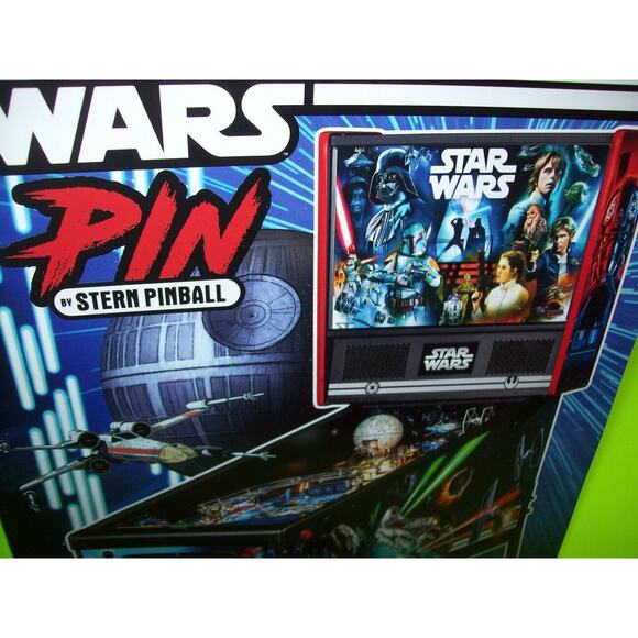 Star Wars PIN Pinball FLYER Home Model Original Game Artwork Sheet Space Sci-Fi - Picture 3 of 7